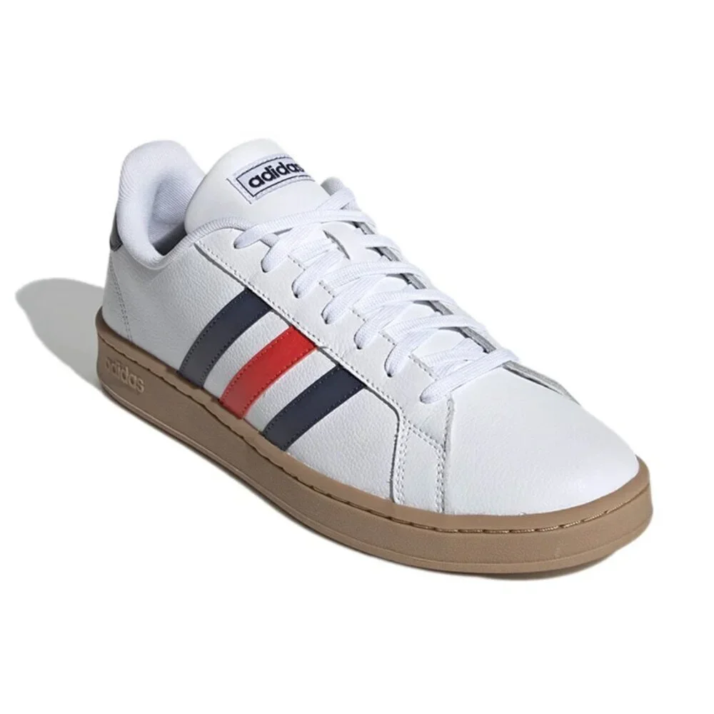 Adidas Men's Grand Court 'Active Red' White Tennis Sneakers EE7888, 12